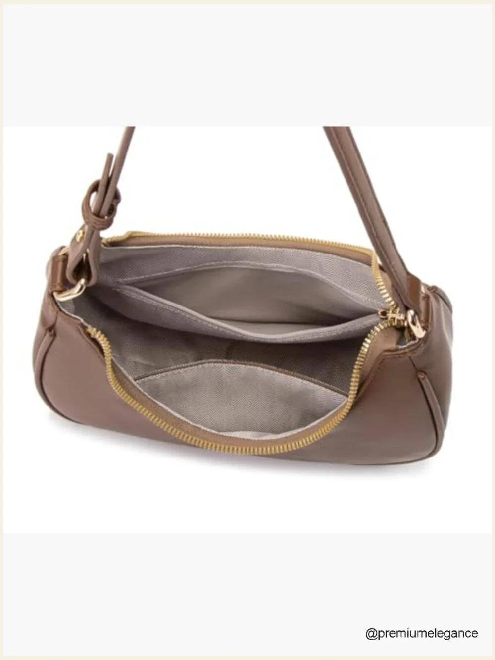 Crescent Hobo Tote Handbag Underarm Purse Mini Clutch with Zipper